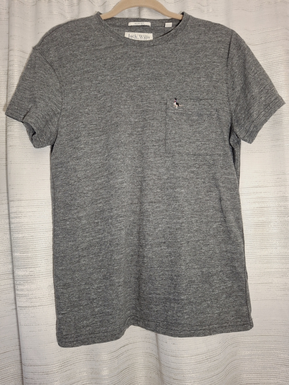 Jack Wills Men's Grey Pocket T‑Shirt